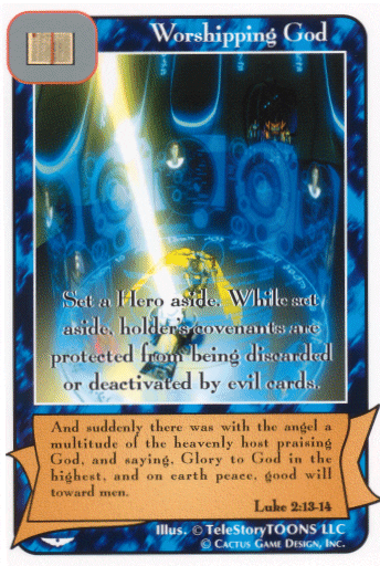 Worshipping God card from Redemption The Card Game