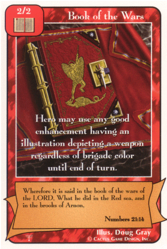 Book of the Wars card from Redemption The Card Game