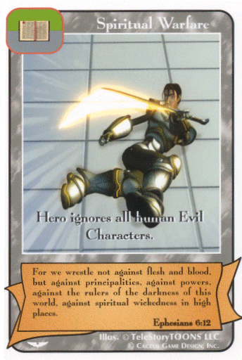 Spiritual Warfare card from Redemption The Card Game