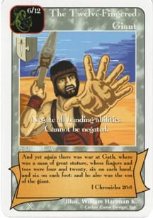The Twelve-Fingered Giant card from Redemption The Card Game