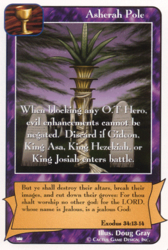 Asherah Pole from Redemption The Card Game The kings Set